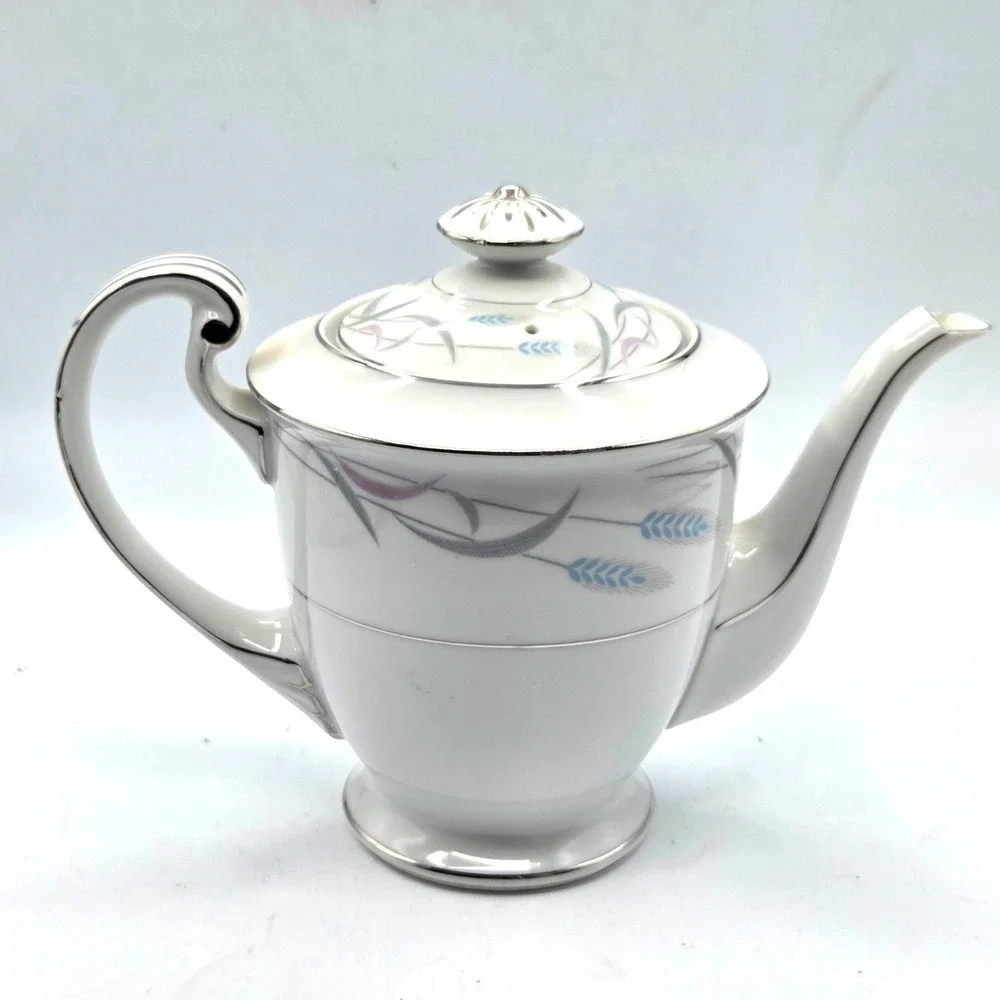 Valmont Royal Wheat China Teapot With Lid  Made in Japan Vintage RARE HTF‎